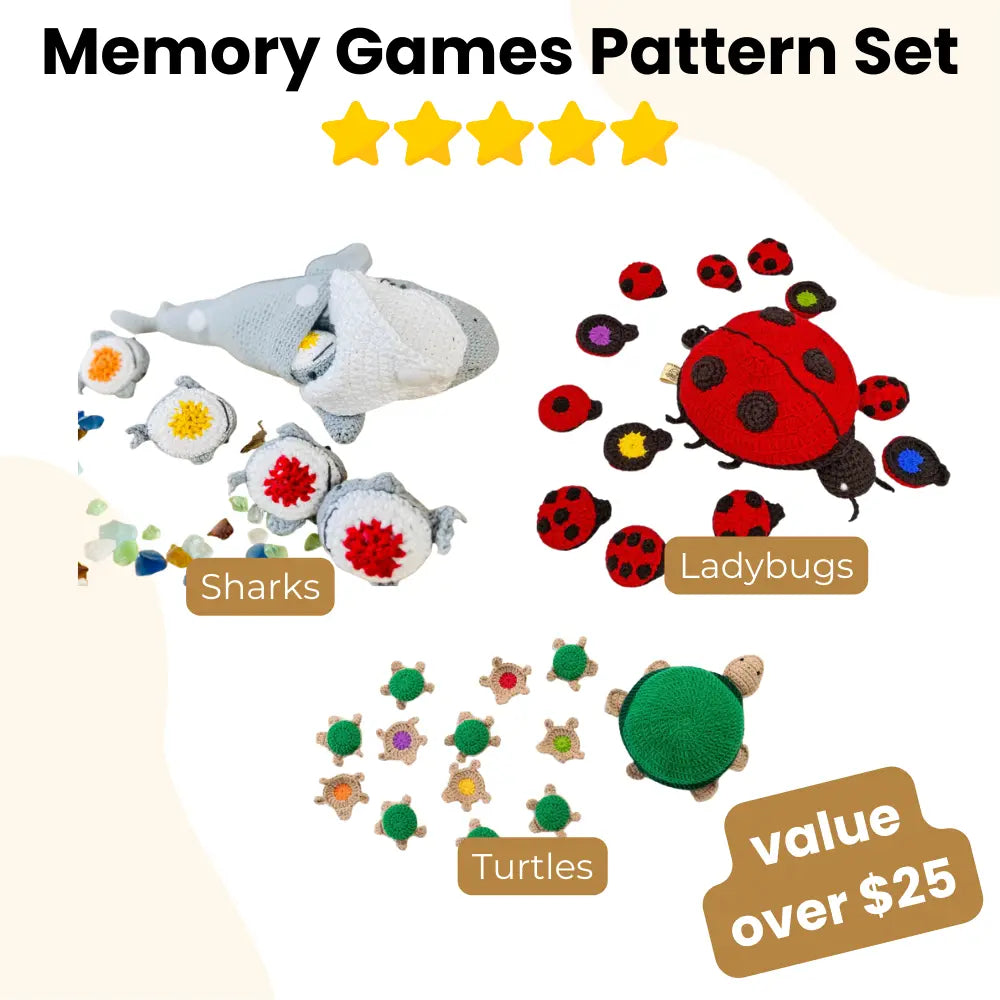 Memory Match Turtles Crochet Pattern