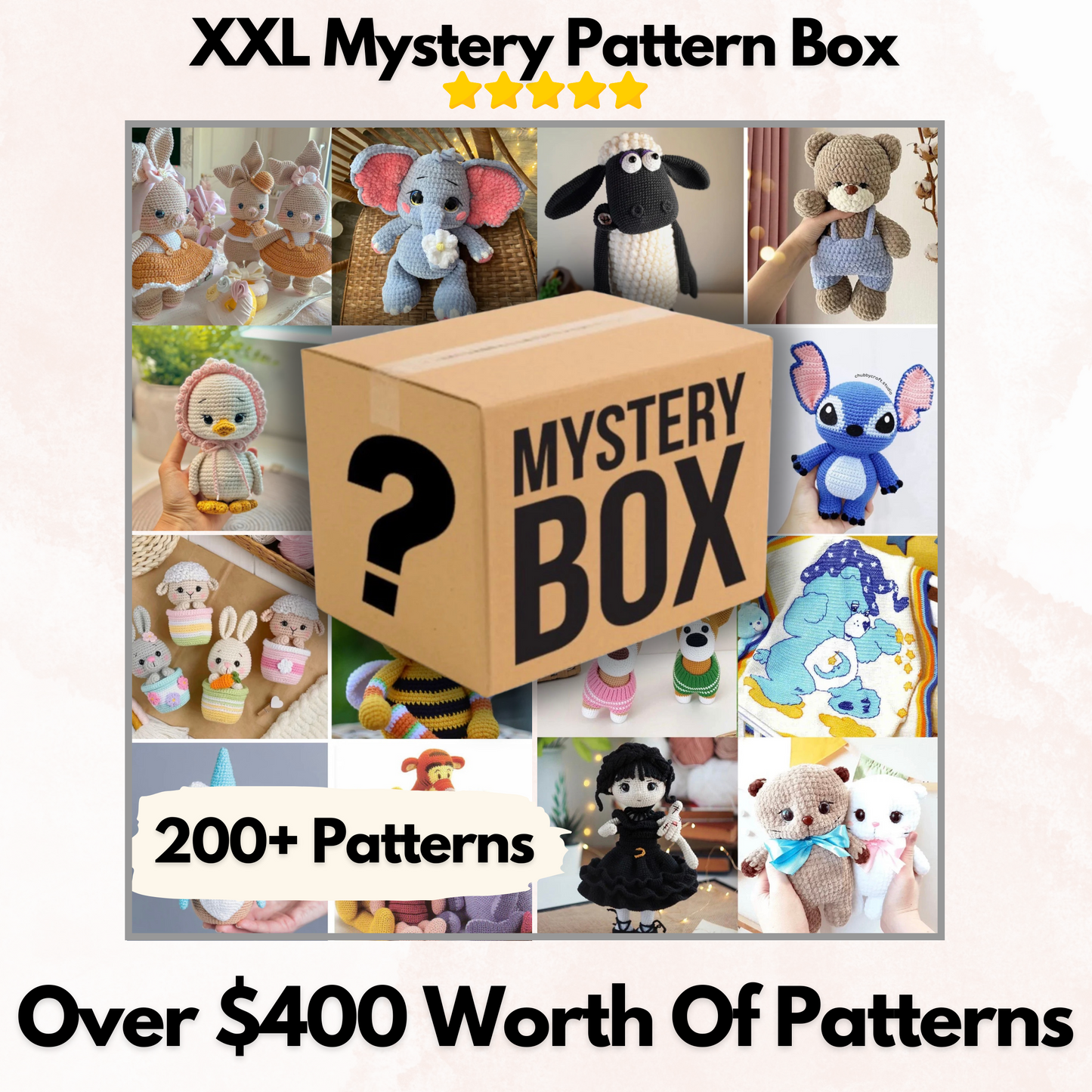 XXL Mystery Crochet Pattern Box (One Time Offer) - 200+ Patterns