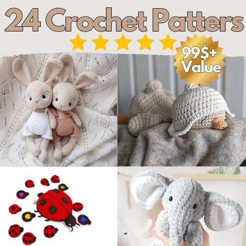 24 Crochet Patterns (No Processing fee)